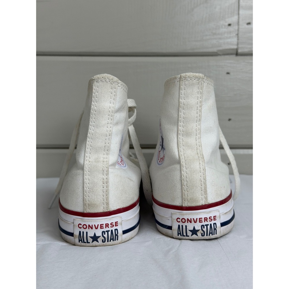 Converse Chuck Taylor All Star High Top Mens 6 Womens 8 White Canvas Sneakers - Picture 4 of 10